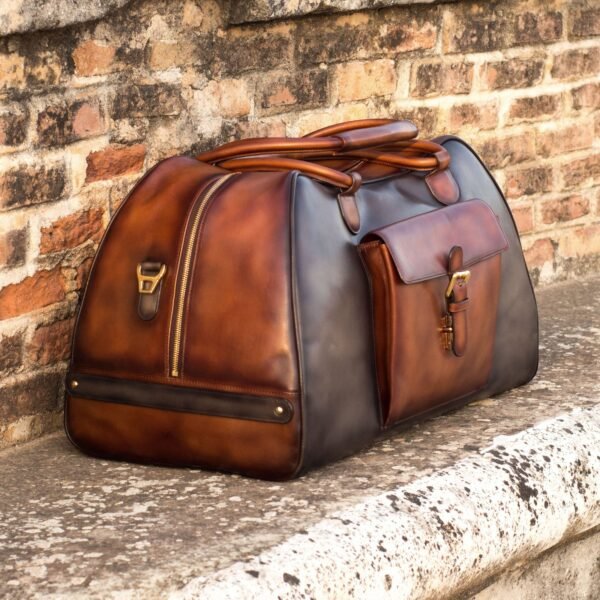 Stylish Grey and Brown Travel Duffle