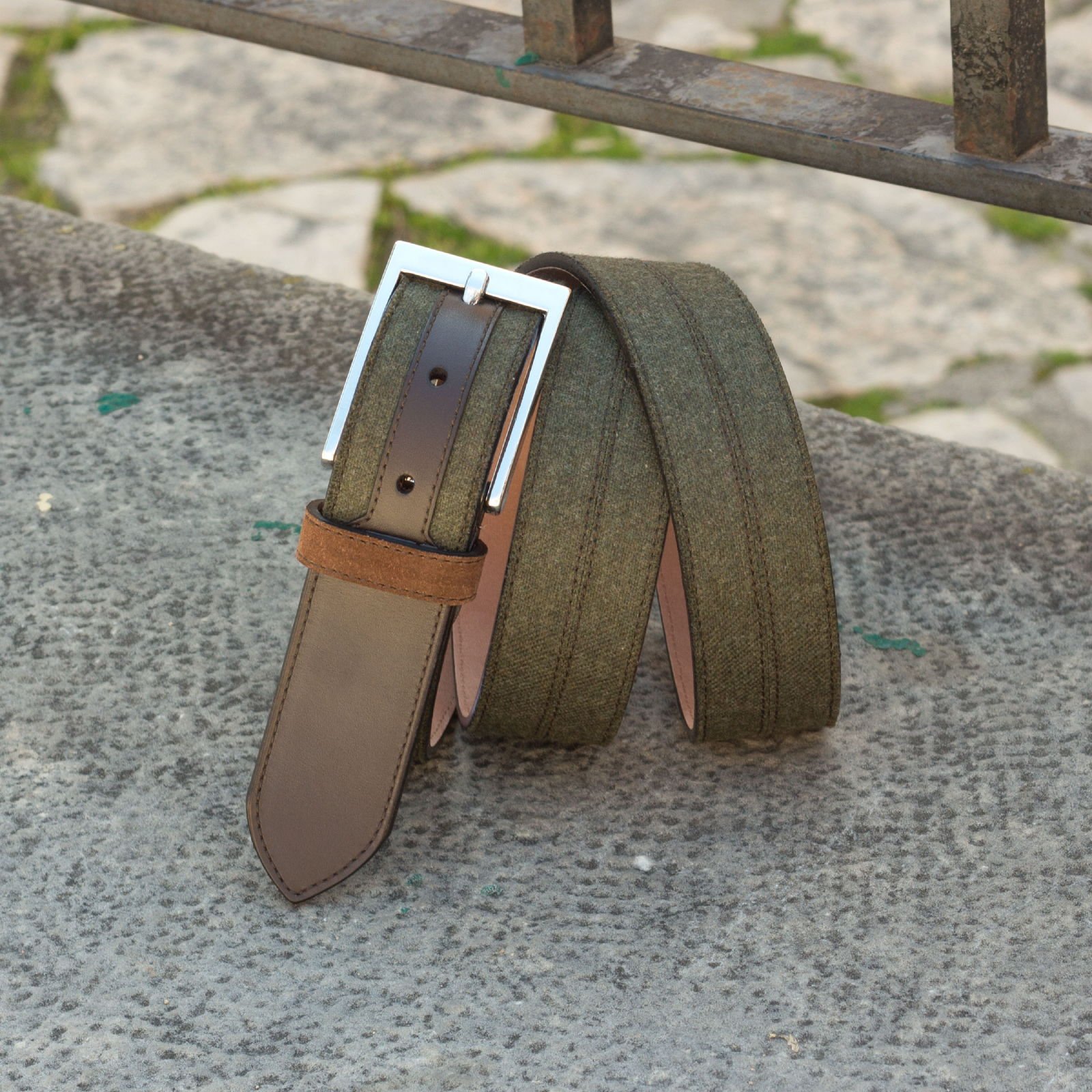 Marseille Belt in Flannel Green