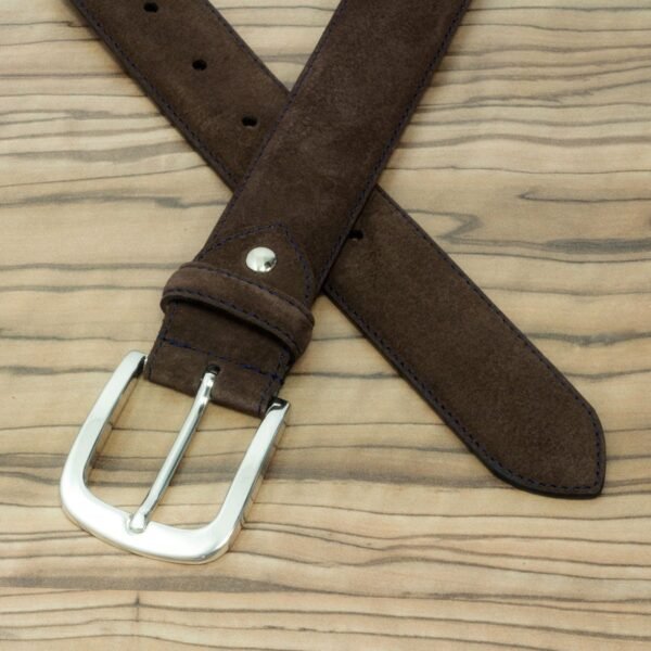 Dark Brown Lux Suede Hamptons Belt