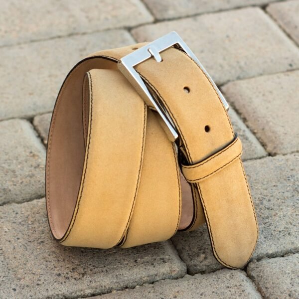 Classic Sand Lux Suede Hamptons Belt