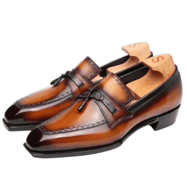 Comfortable Brown Goodyear Flat Bottom in Cow Leather