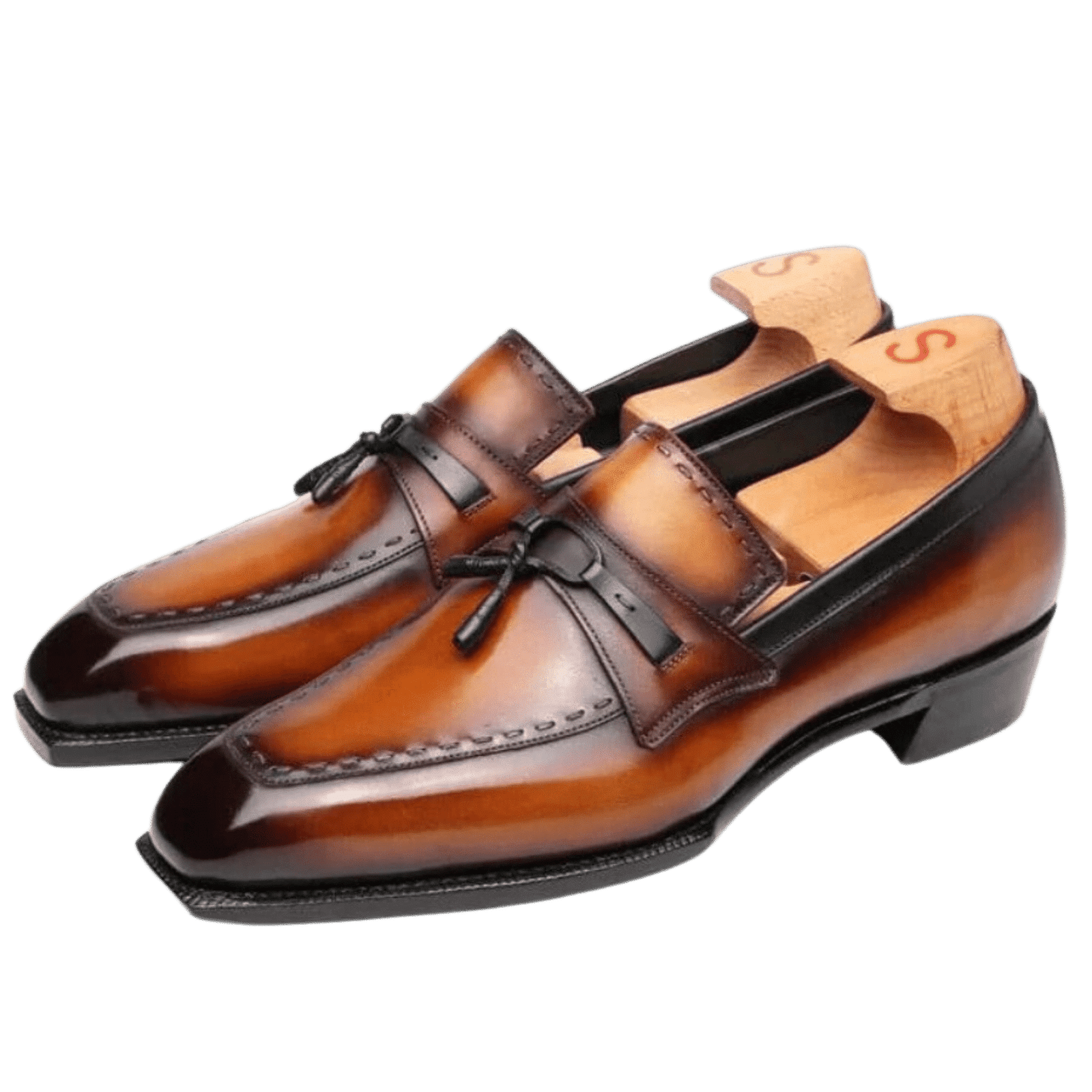 Comfortable Brown Goodyear Flat Bottom in Cow Leather