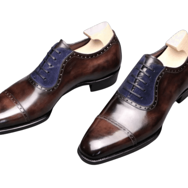 Blue & Brown Cow Leather Goodyear Fiddle Bottom