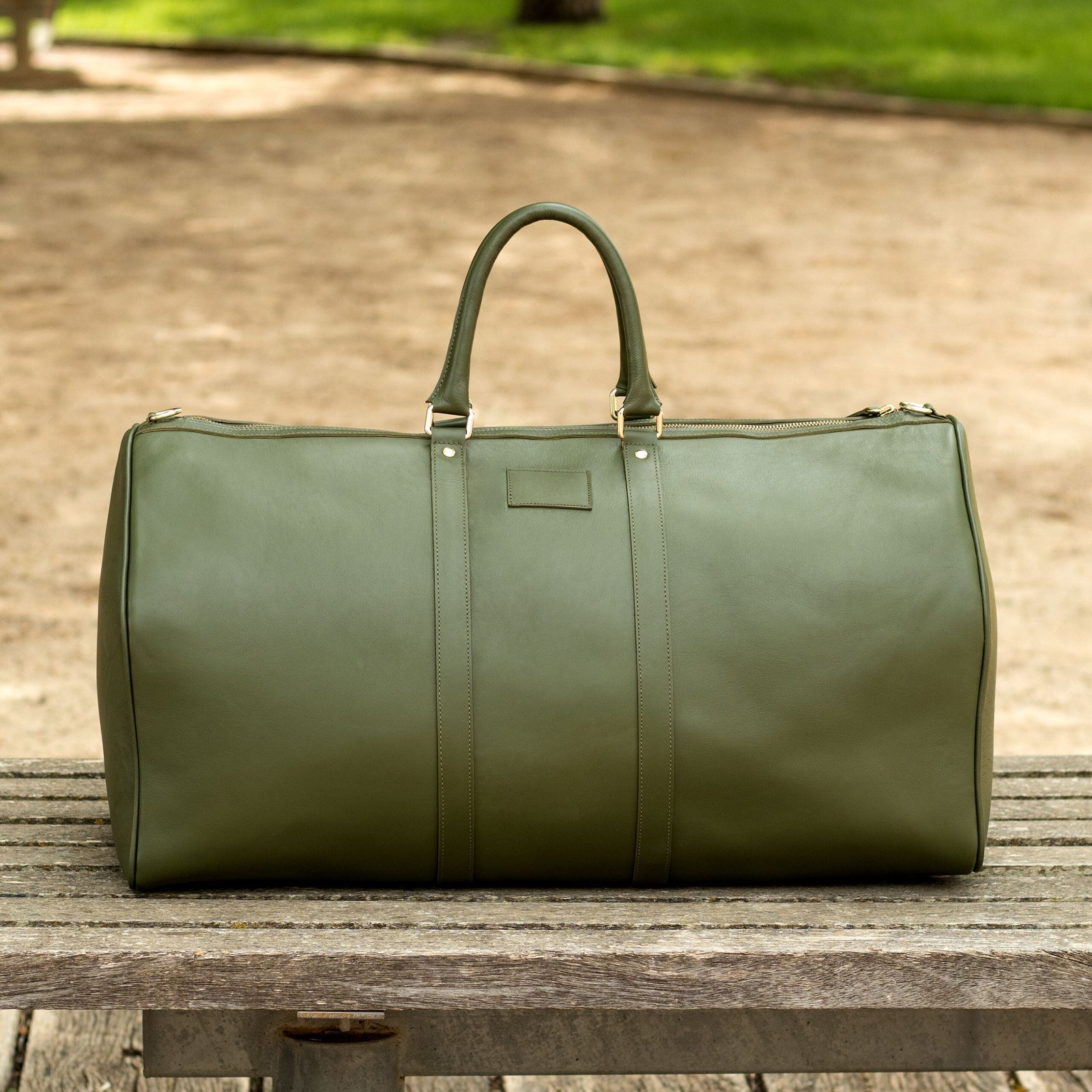 Durable Leather Strap Travel Duffle Bag