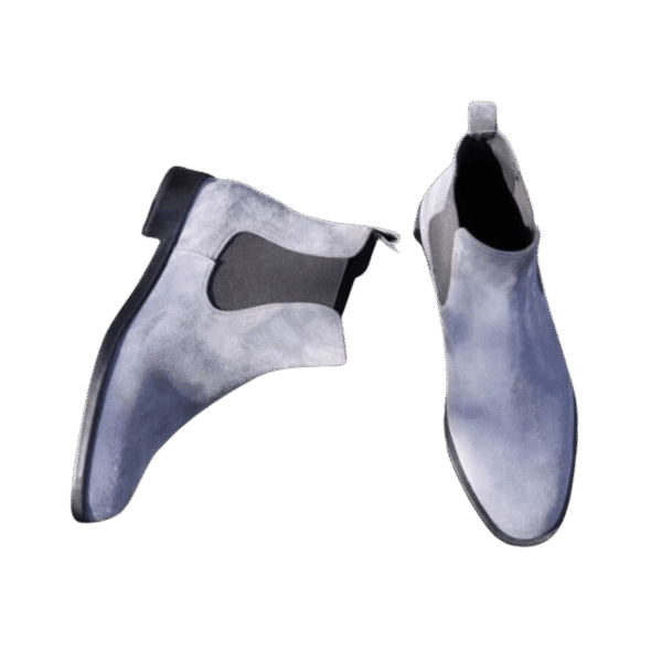 Blue Bliss Cow Suede Leather Goodyear Fiddle Bottom