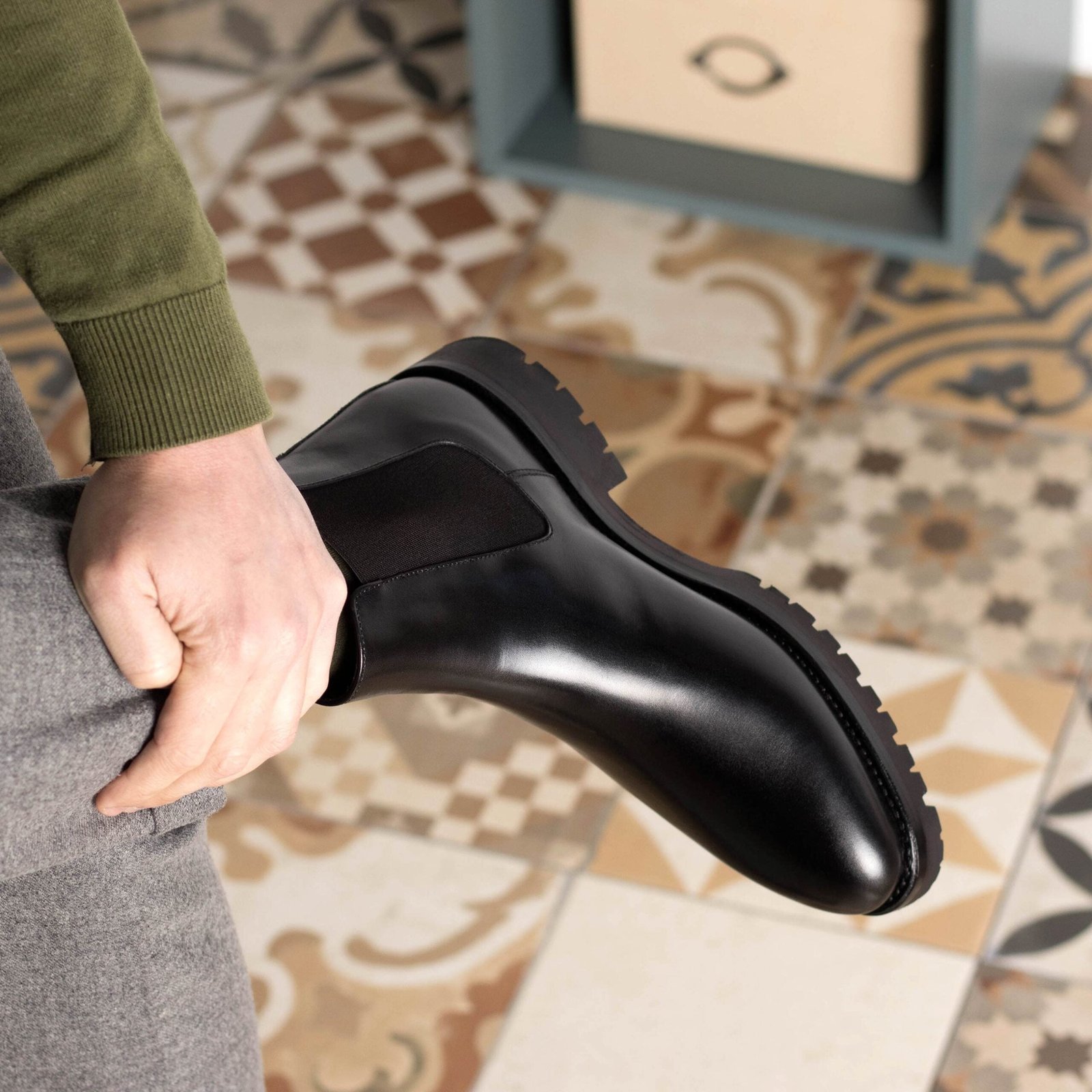 Classic Black Box Calf Chelsea Boot