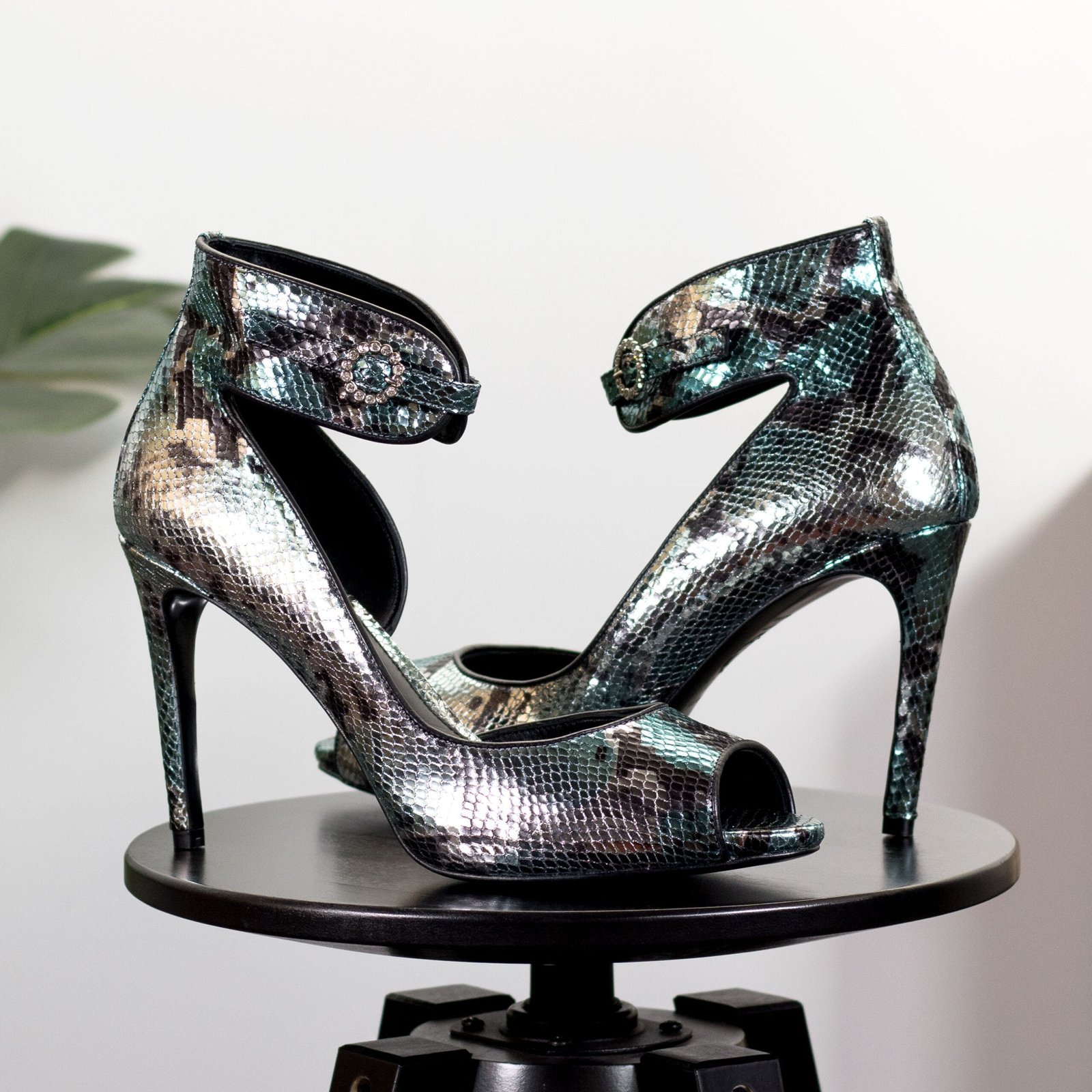 Ibiza Luxury Black Leather Sandal