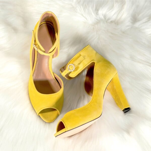 Ibiza Ladies Couture Yellow Leather Heels